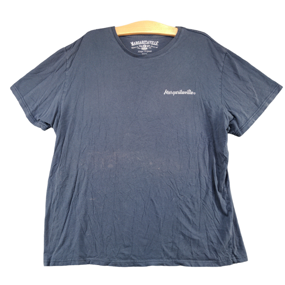 Margaritaville Men's Long Board Contest Graphic T-Shirt Blue XL Crew Neck Cotton